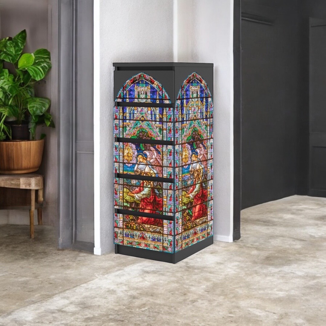 CHURCH WINDOW 5 Drawer Tall Boy - Image 6