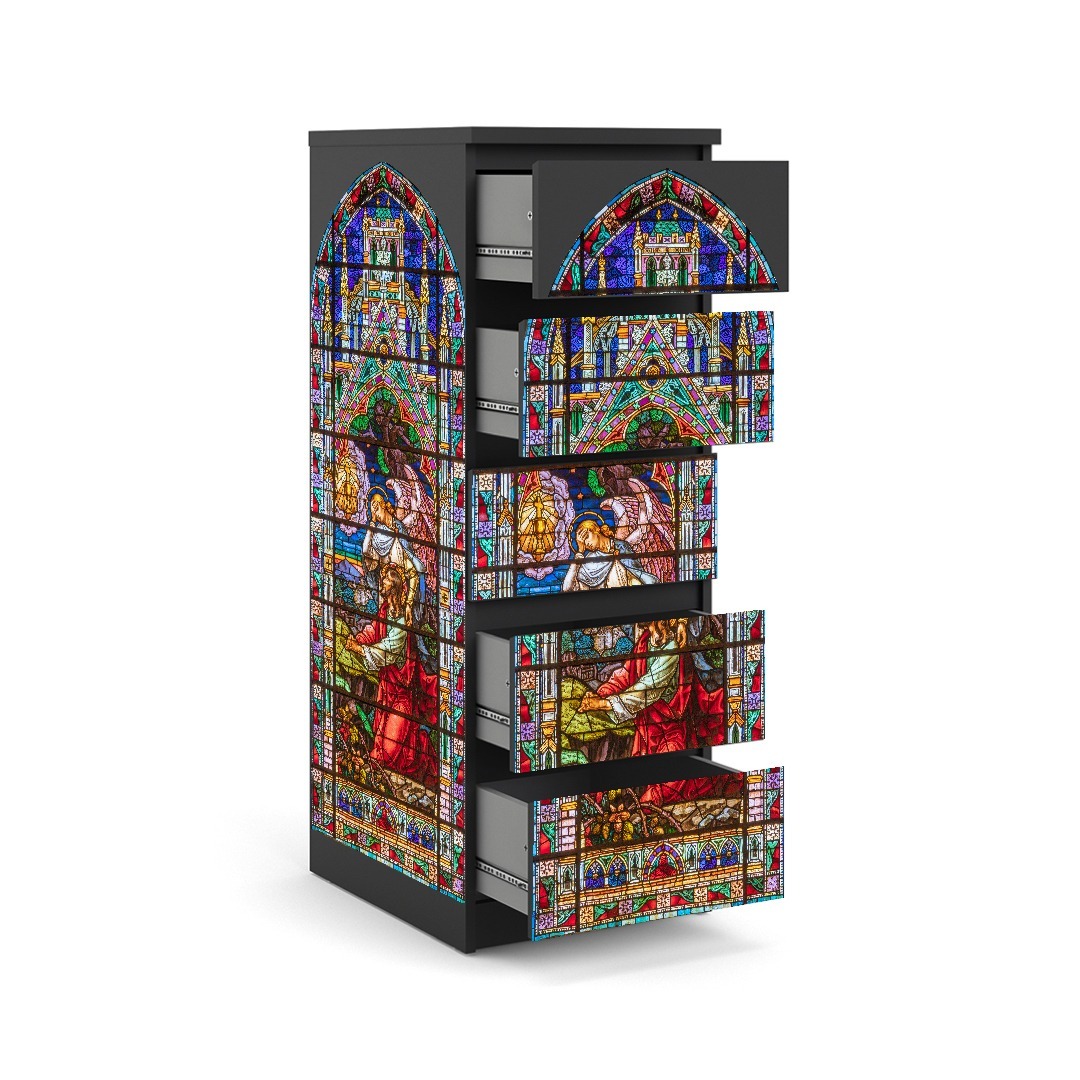 CHURCH WINDOW 5 Drawer Tall Boy - Image 3