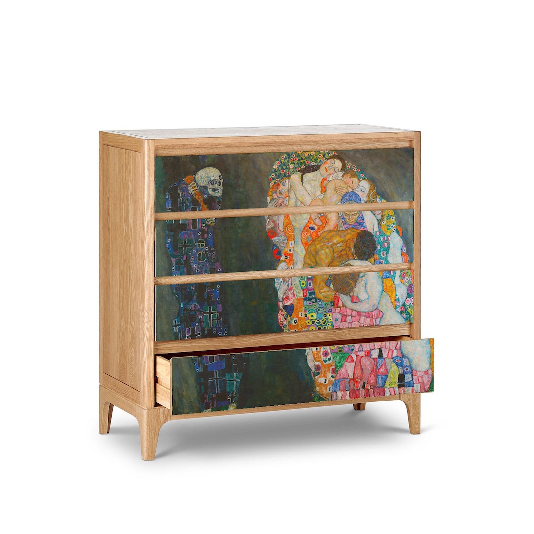 LIFE & DEATH Solid Oak 5 Drawer Chest Of Drawers – cappaespada