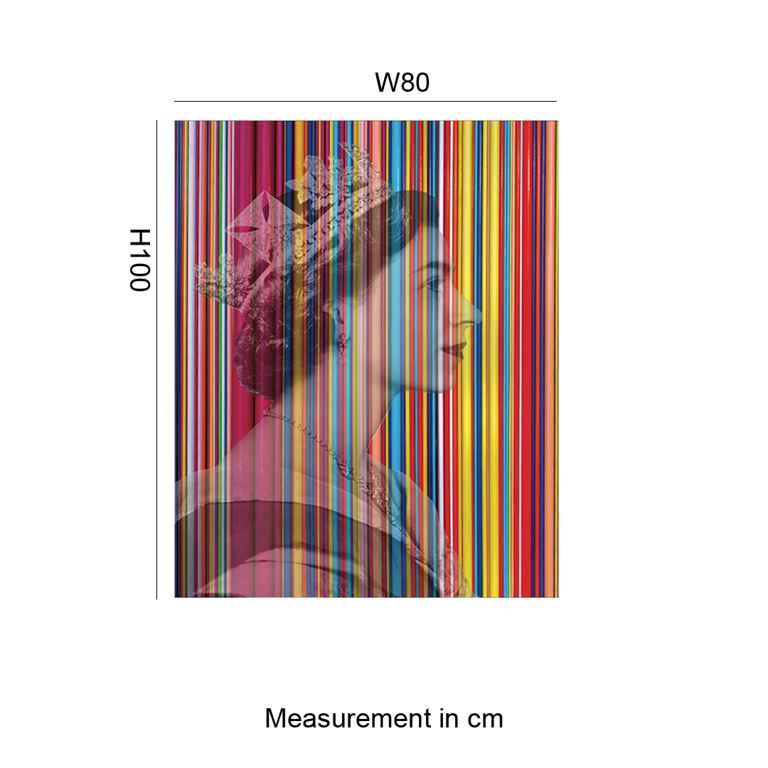 QUEEN ELIZABETH II Stripe Plywood Panel Wall Art - Image 5